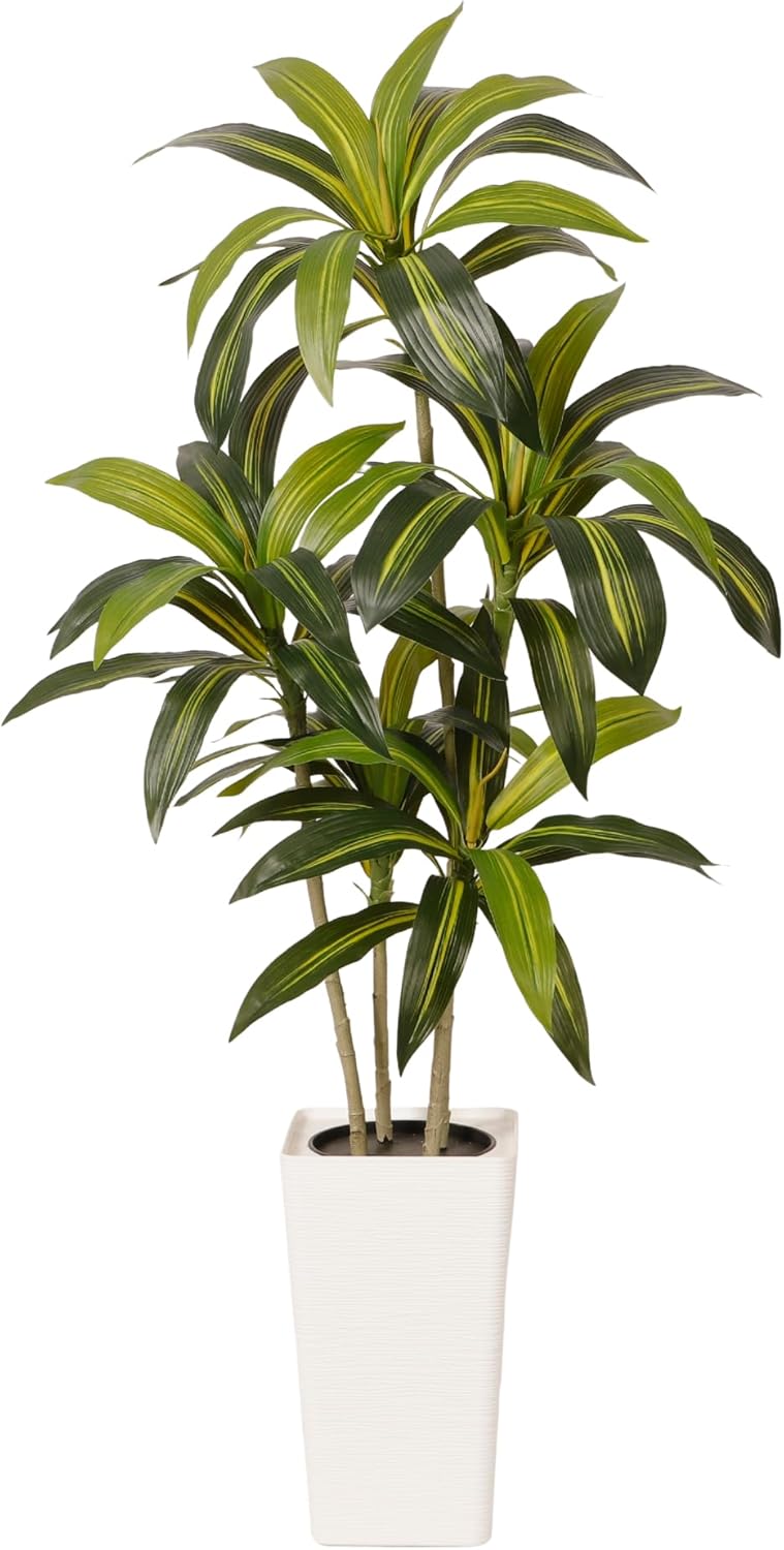 5FT Artificial Dracaena Tree – Realistic Faux Indoor Floor Plant for Home & Office Decor