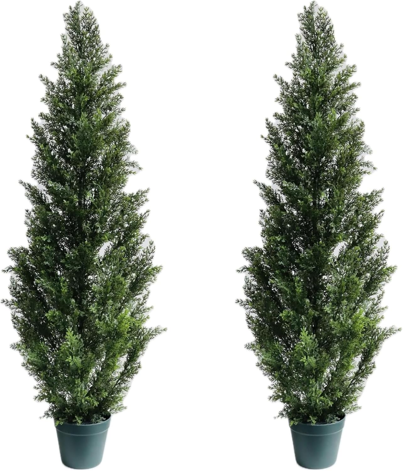 8FT Artificial Cedar Trees (2 Pack) – UV Resistant Outdoor Faux Evergreen Trees