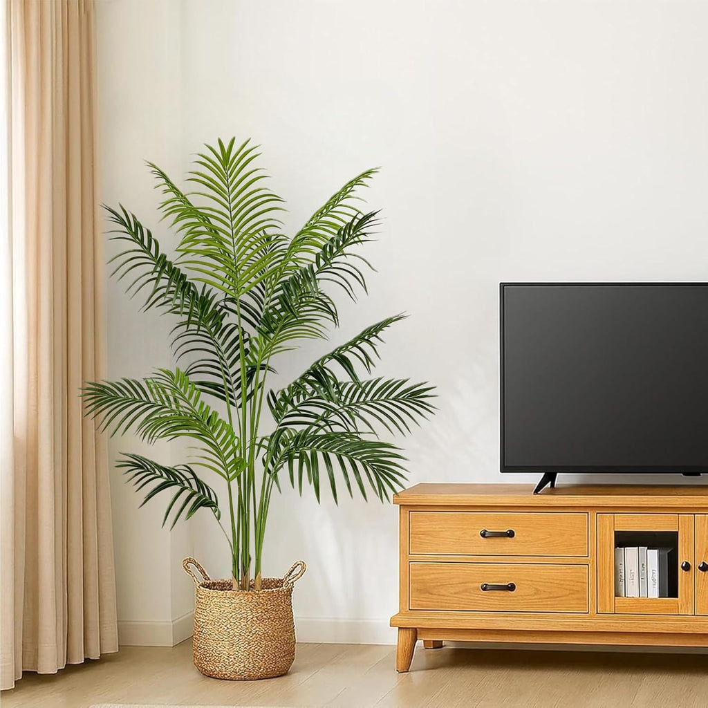 5FT Artificial Palm Tree – Realistic Faux Palm Plant for Indoor & Outdoor Decor