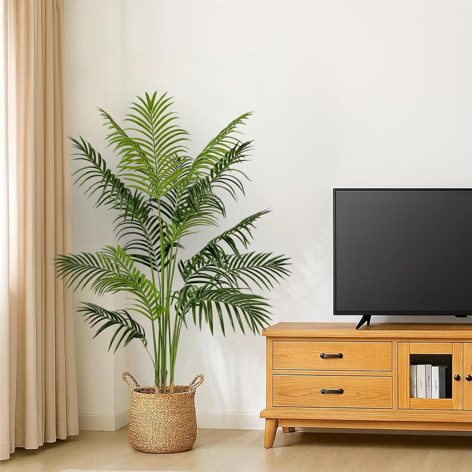 5FT Artificial Palm Tree – Realistic Faux Palm Plant for Indoor & Outdoor Decor
