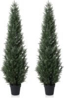 6 Feet Pre-Potted Evergreen Outdoor Artificial Cedar Tree